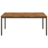 Garden Dinner Table Natural and Coffee 147 x 88.5 x 75 cm 901324
