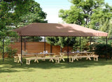 Party Tent Folding Brown 292 x 580 x 315 cm Oxford Fabric 42023647