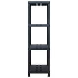 Storage Shelf Racks 2 pcs Black 220 kg 90x40x138 cm Plastic 276262
