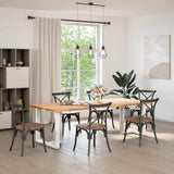 Dining Table Legs T-Shaped 2 pcs White 70x35x cm Steel 4013057
