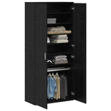 Highboard with Shelf Black oak 80 x 39 x 178 cm Engineered wood 3365572