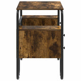 Desk with Storage Smoked Oak 145 x 50 x 75 cm 8008010