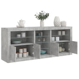 Sideboard with LED Lights Concrete Grey 181.5x37x67 cm 3209040