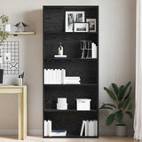 Book Cabinet Black Oak 80x30x189 cm Engineered Wood 3329274