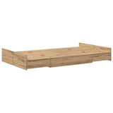 Storage Bed Frame Artisan Oak 120 x 200 cm Engineered Wood 3335308