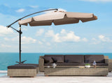 2.7m Cantilever Parasol Banana Sun Umbrella with Crank Handle and Cross Base for Outdoor Hanging Sun T3398P319938