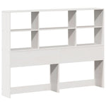 ZNTS Bookcase Bed without Mattress White 135x190 cm Solid Wood Pine 3321890