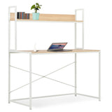 ZNTS Computer Desk White and Oak 120x60x138 cm 20255