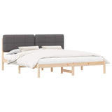 Bed Frame with Upholstered Headboard Dark Grey 180 x 200 cm 877960