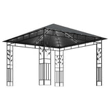 Gazebo with Mosquito Net&LED String Lights 3x3x2.73m Anthracite 3070316