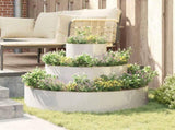 Garden Planter Silver 90 x 90 x 20 cm Stainless Steel 873652
