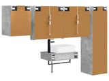 Bathroom Furniture Set 5 pcs Concrete Grey 3407282