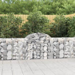 Arched Gabion Baskets 12 pcs 200x30x80/100 cm Galvanised Iron 3146099
