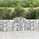 Arched Gabion Baskets 8 pcs 200x30x80/100 cm Galvanised Iron 3146095