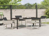 Garden Dining Set 5 pcs Light Grey Poly Rattan 3380735