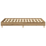 Bed Frame No Mattress Artisan Oak 120x190 cm Small Double Engineered Wood 861083