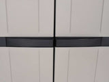 Outdoor Storage Cabinet Grey and Black 97x37x165 cm PP 364203