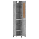 Highboard Concrete Grey 34,5x34x180 cm Engineered Wood 3200149