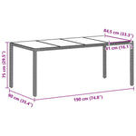 Garden Dining Set 9 pcs Light grey Poly rattan 3334900