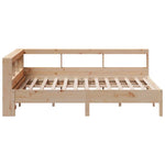 ZNTS Bookcase Bed without Mattress 135x190 cm Solid Wood Pine 3324436