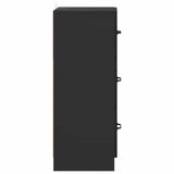 Drawer Cabinet Black 33 x 34.5 x 87 cm Engineered Wood 895766