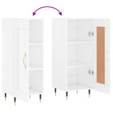 Sideboard High Gloss White 34.5x34x90 cm Engineered Wood 830422