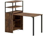 Folding Shelf and Work Table - Brown/Black T3398P553193