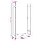 Firewood Rack Matt Black 80x28x154 cm Steel 350308
