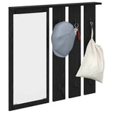 Wall-Mounted Coat Rack with Shelf Black oak 84 x 10 x 80 cm 874492