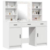 Dressing Table Set with Drawer 3 pcs White Engineered Wood 3334290