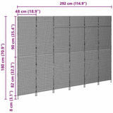 Room Divider Folding Manual Beige 292 x 180 cm Poly Rattan 42003677