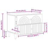 Bedside Cabinet with Drawer High Gloss White 62 x 34.5 x 48 cm 894089