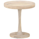 ZNTS Side Table Ø50x55 cm Solid Mango Wood 320599