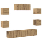 ZNTS 5 Piece TV Cabinet Set Wall-mounted Artisan Oak 3329208