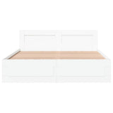 Bed Frame with Headboard without Mattress White 160x200 cm 3295548