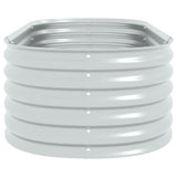 Garden Raised Bed 160x80x44 cm Galvanised Steel Silver 45519
