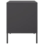 ZNTS Bedside Cabinet Black 36x39x50.5 cm Steel 842922