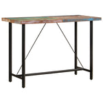 ZNTS Bar Table 150x70x107 cm Solid Wood Reclaimed and Iron 356374