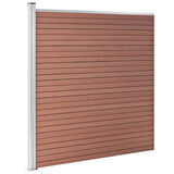 WPC Fence Set 9 Square 1 Slanted 1657x186 cm Brown 3053223