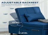 Convertible Chair Bed with Padding Seat, 4-in-1 Multi-Functional Sleeper Sofa Bed, Recliner with T3398P377935