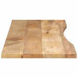 Desk Top with Curve 160x50x2.5 cm Solid Wood Rough Mango 370198