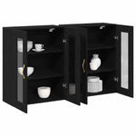 Wall Mounted Cabinet 2 pcs Black oak 69.5 x 34 x 90 cm 3334319