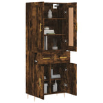 Highboard Smoked Oak 69.5x34x180 cm Engineered Wood 3199870