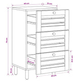 Storage Cabinets Natural 40 x 33 x 75 cm Solid Mango Wood 4018867