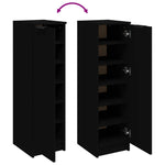 Shoe Cabinet Black 30x35x100 cm Engineered Wood 811431