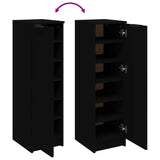 Shoe Cabinet Black 30x35x100 cm Engineered Wood 811431