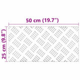 Stair Tread Rectangular 4 pcs Silver 50 x 25 cm Aluminium 4104274