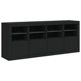 Sideboard with LED Lights Black 163x37x67 cm 3209073