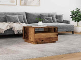 Coffee Table with LED Lights Old Wood 50x49x40 cm 857708