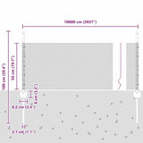 Welded Wire Fence 100 x 0.5 m Hot-Dip Galvanised Steel 3337058